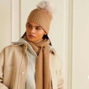 100% cashmere scarf, gloves, hat set